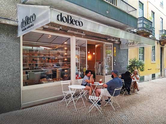 Comércio e cafés do bairro