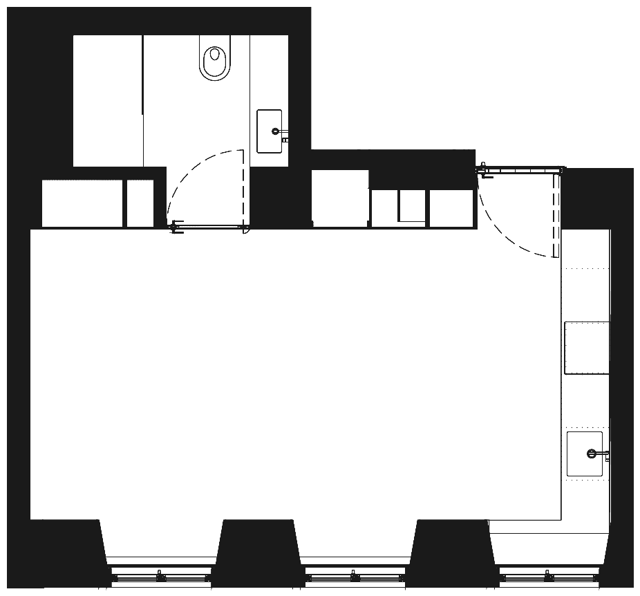 Apartamento T0 (Planta-Tipo) — planta
